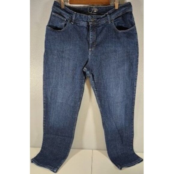 Riders By Lee Womens Jeans 16W Mid-Rise Stretch Denim Blue - Picture 1 of 6